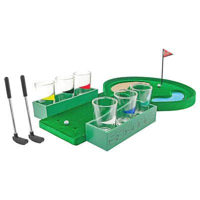 Fairly Odd Novelties Miniature Golf Drinking Game Set Standard Green 1.75oz Glasses – Ultimate Tabletop Fun for Golf Enthusiasts & Party Lovers!