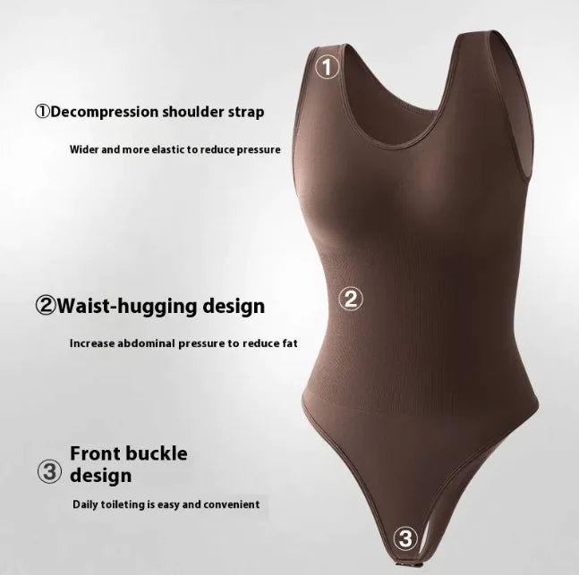 Seamless Plus Size One-Piece Bodysuit Shapewear for Women