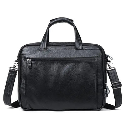15.6 Inch Leather Laptop Bag for Business Men