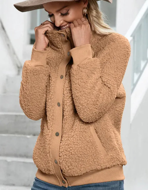 Load image into Gallery viewer, Lamb Plush Cardigan Jacket

