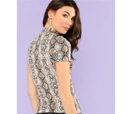 Load image into Gallery viewer, Snake Pattern T-Shirt and Printed Tee
