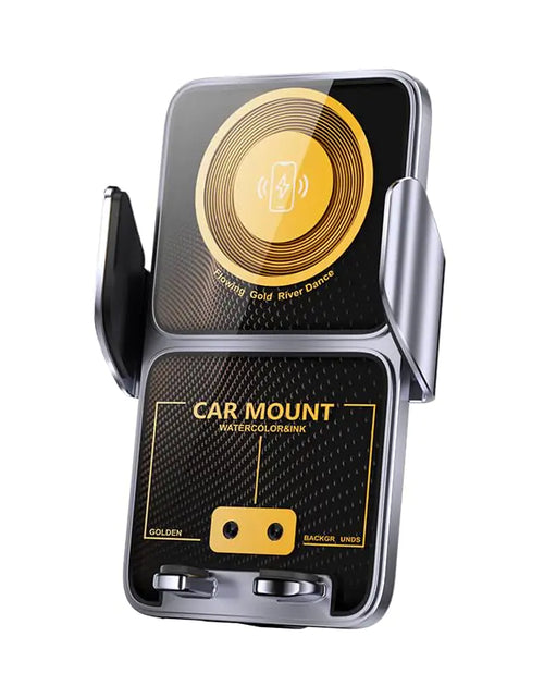 Cargar imagen en el visor de la galería, Cargador de coche inalámbrico YORICAR Soporte de coche Cargador inalámbrico 15W QI Carga rápida Soporte de ventilación de sujeción automática Cargador de teléfono incluido para coche Cargador inalámbrico para coche (negro)
