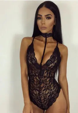 Load image into Gallery viewer, Lace Women's Lingerie with Floral Cutouts
