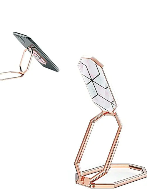Cargar imagen en el visor de la galería, Soporte de Anillo para TeléfonoSoporte de Anillo Plegable para Teléfono Soporte Metálico Giratorio 360° Agarre Trasero Soporte de Anillo para Teléfono Celular de Mármol Soporte de Aleación para Teléfonos Móviles Smartphones
