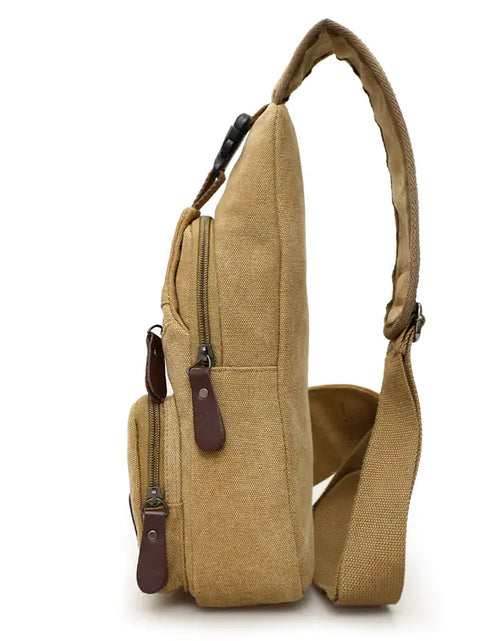 Load image into Gallery viewer, Canvas Crossbody Bag for Men - Trendy Chest Bag
