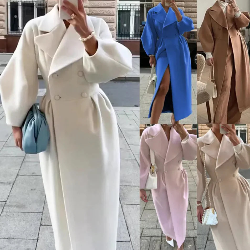 Chaqueta vintage de solapa con mangas farol