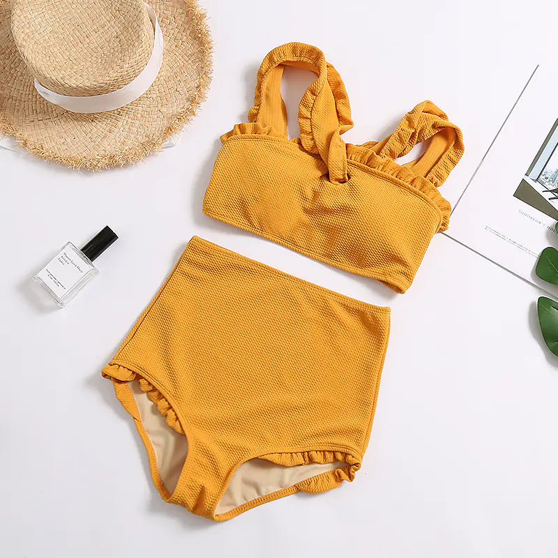 Korean Style High Waist Bikini Swimwear for Women