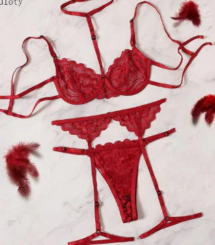 Cargar imagen en el visor de la galería, Conjunto de lencería Carmen con tanga - Un conjunto
