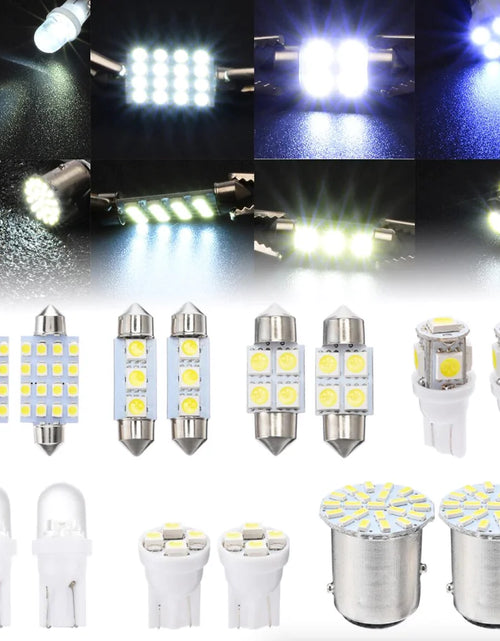 Cargar imagen en el visor de la galería, Kit de 14 luces LED interiores para coche T10 de 36 mm para techo, maletero y matrícula
