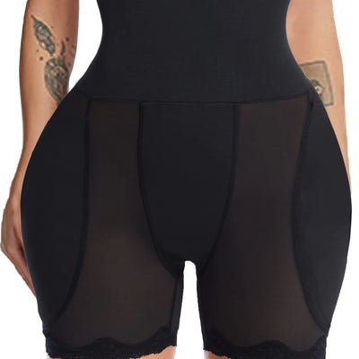VENDAU Relleno Falso de Cadera para Mujer, Faja con Relleno para Disimular Caderas Hundidas, Realzador de Glúteos, Faja Reductora con Relleno, Bragas con Relleno Efecto Control Abdomen (X-Large Negro)