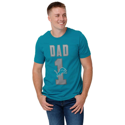 FOCO Mens Standard NFL Logo Tee 1 Dad T-Shirt Team Color