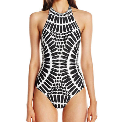 Women's Floral Print Halter Bikini Swimwear
