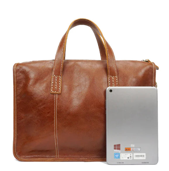 Vintage Leather Messenger Bag for Men