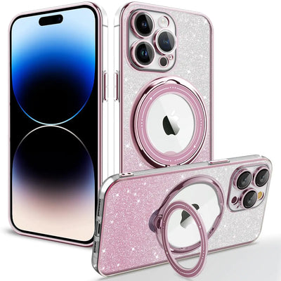 Magnetic Ring Stand for iPhone 14 Pro Translucent Case - Cute Funny Phone Cases [Compatible with MagSafe] Shockproof Phone Cases Gradient Case [Military Drop Protection] Slim Shockproof Components