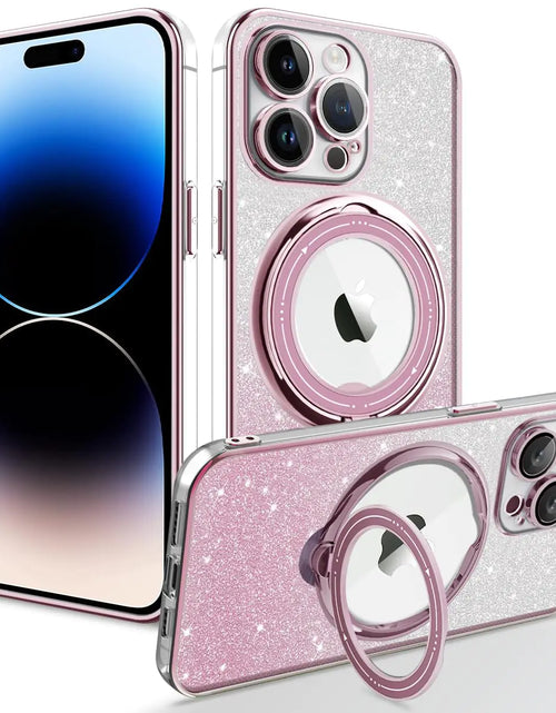 Cargar imagen en el visor de la galería, Magnetic Ring Stand for iPhone 14 Pro Translucent Case - Cute Funny Phone Cases [Compatible with MagSafe] Shockproof Phone Cases Gradient Case [Military Drop Protection] Slim Shockproof Components
