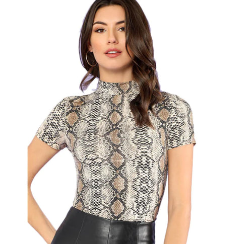 Load image into Gallery viewer, Snake Pattern T-Shirt and Printed Tee

