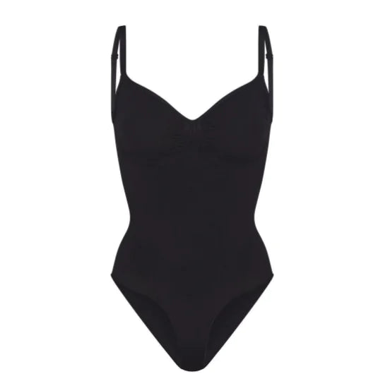 High Elastic Seamless Shapewear Jumpsuit with Sling and Open Back
