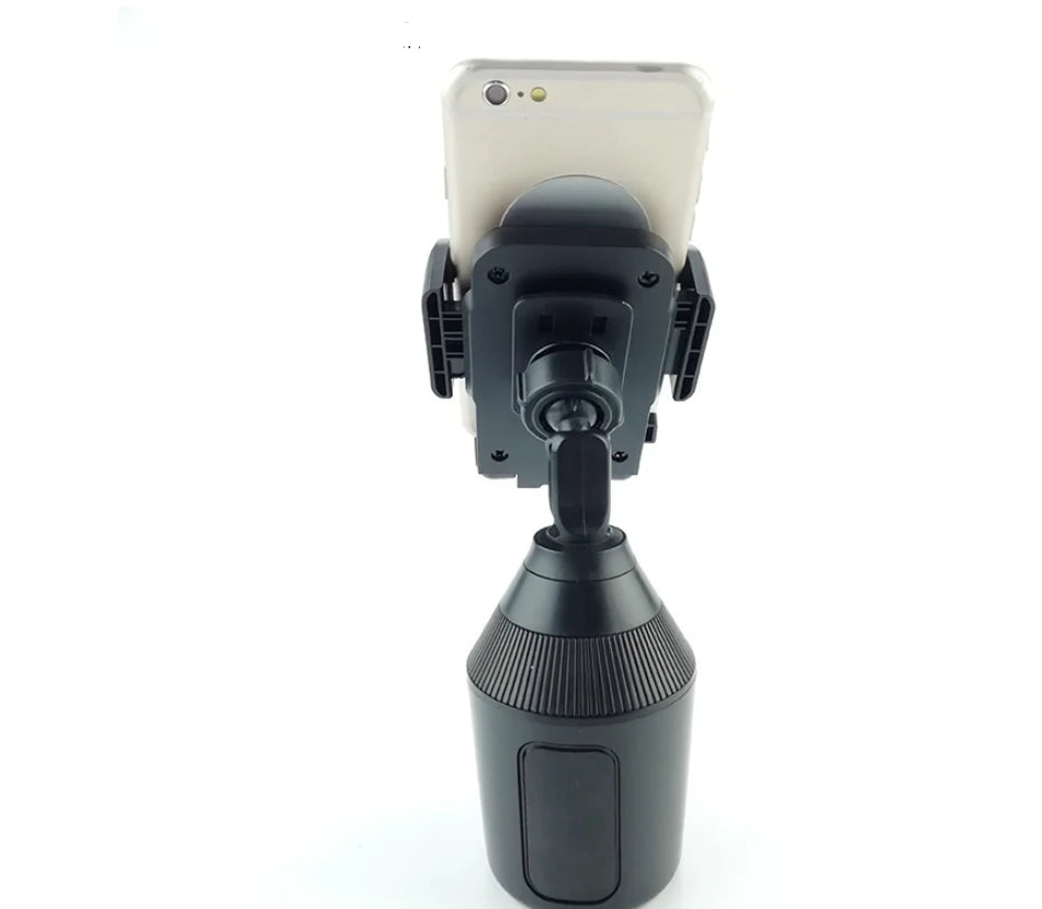 Soporte flexible para teléfono de coche con portavasos para navegación