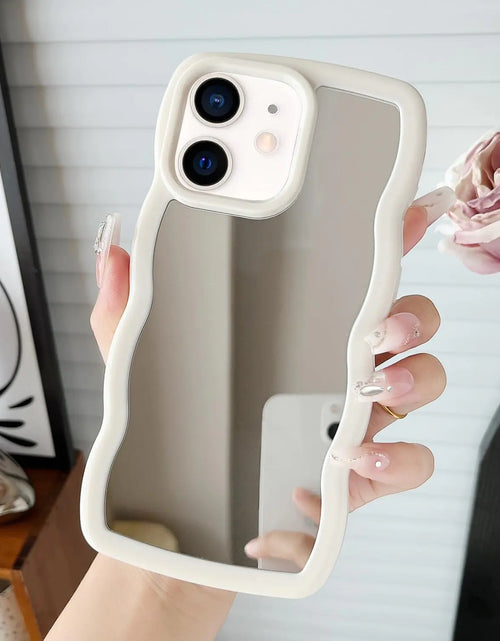 Cargar imagen en el visor de la galería, Jmltech para iPhone 11 Funda de espejo con ondas rizadas, de silicona, bonita, a prueba de golpes, delgada, protectora para iPhone 11
