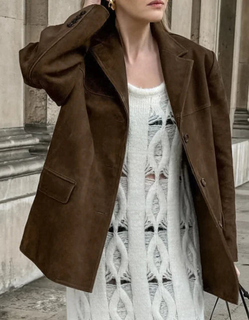 Load image into Gallery viewer, Velvet Vintage Suede Jacket

