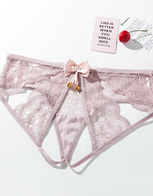 Cargar imagen en el visor de la galería, Lencería de encaje negro para mujer Temptation con cascabeles
