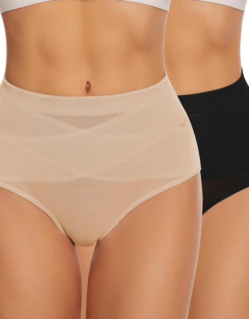 Load image into Gallery viewer, WOWENY Tummy Control Shapewear For Women Butt Lifting Shaping Underwear Compression Girdle Panties Sexy Body Shaper Slimming faja Briefs(2131-Black+BeigeL)
