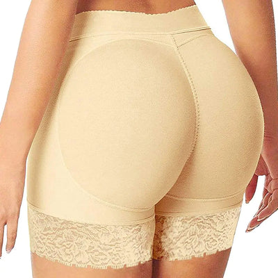 ACPLK Braguitas Levanta Glúteos para Mujer Faja Shorts Rellenos Moldeadores de Cadera Ropa Interior Beige