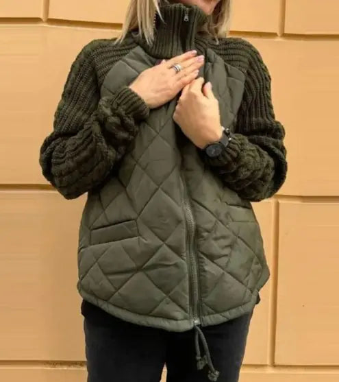 Chaqueta de algodón con cuello alto