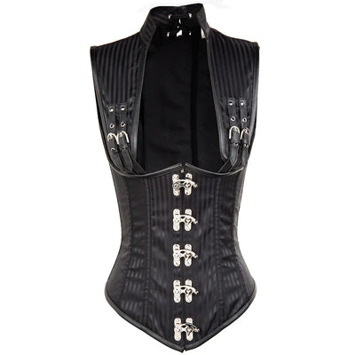 Vintage Long Shawl Punk Corset Shapewear (Two Colors)