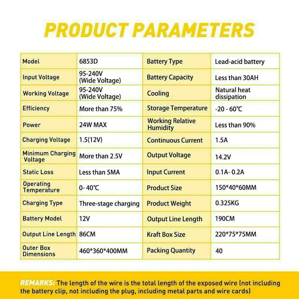 Cargador automático e inteligente de batería de 1500 mAh de 12 V portátil para coche, mantenedor de carga lenta