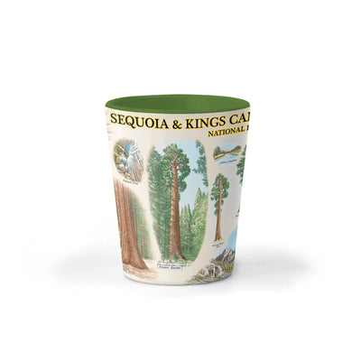 Xplorer Maps Sequoia-Kings Canyon National Park Map Ceramic Shot Glass BPA-Free