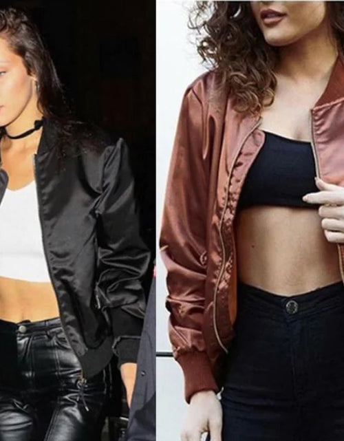 Load image into Gallery viewer, Women&#39;s Casual Baseball Jacket

