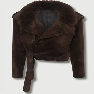 Fur Suede Cropped Jacket