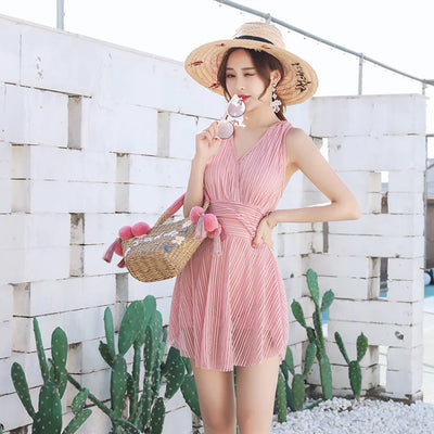 One-Piece Skirted Swimwear and Swim Suits