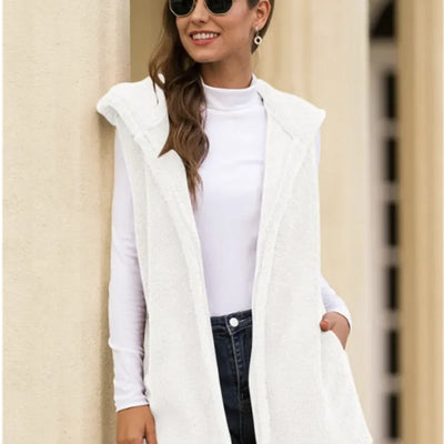 Stylish Pocket Blouse Vest Jacket