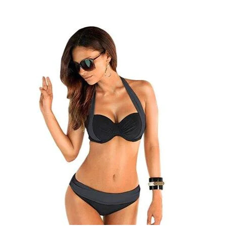 Load image into Gallery viewer, Bikini, Women&#39;s Swimsuit, Backless Swimwear
