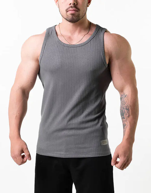 Load image into Gallery viewer, Cotton Men&#39;s Vest for Fashion Gym Exercise
