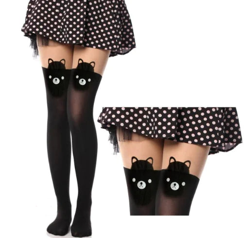 Collants et bas en patchwork imprimé