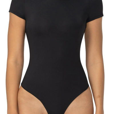 Sunzel Bodysuits for Women with Tummy Control- Crew Neck Short Sleeve Thong Body Suits Sexy Compression T shirts Tops