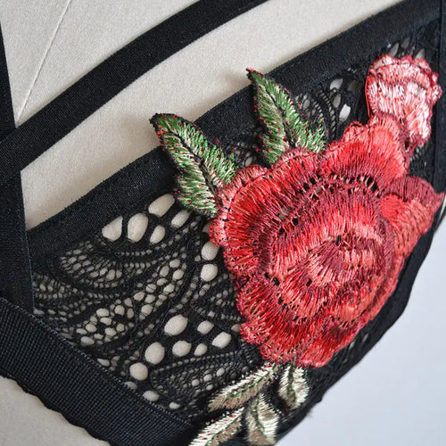 Load image into Gallery viewer, Lace Embroidered Lingerie Cami Bra
