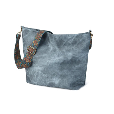 Women Crossbody Bag Hobo Purse Small Vegan Leather Cross Body Purses Trendy Shoulder Tote Bags with Adjustable Guitar Strap