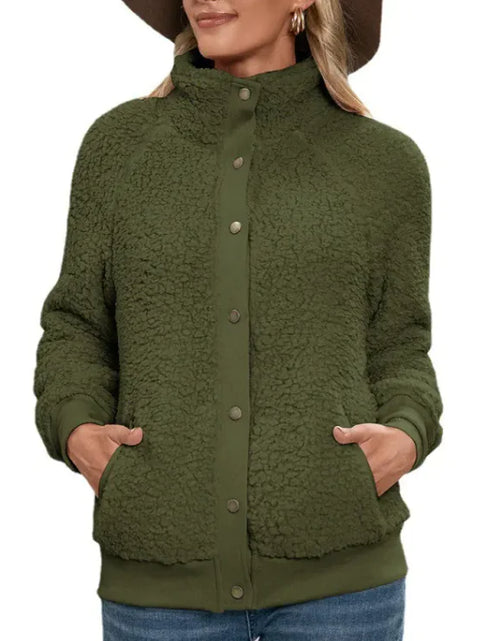 Load image into Gallery viewer, Lamb Plush Cardigan Jacket
