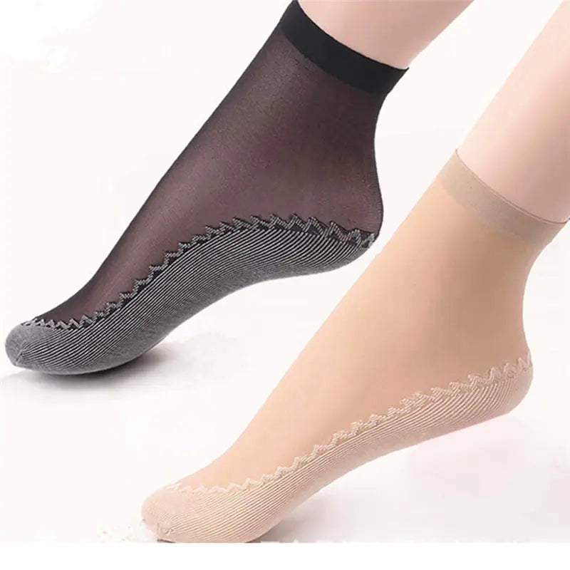 Ladies Non-Slip Cotton Short Stockings