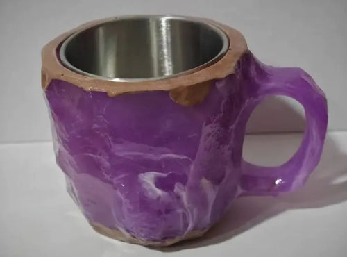Charger l'image dans la visionneuse de galerie, Tasses à café en résine 400 ml avec poignées en forme de cristal minéral, élégantes tasses imitation cristal minéral pour la maison, le bureau, cadeau de Noël, gadgets de cuisine
