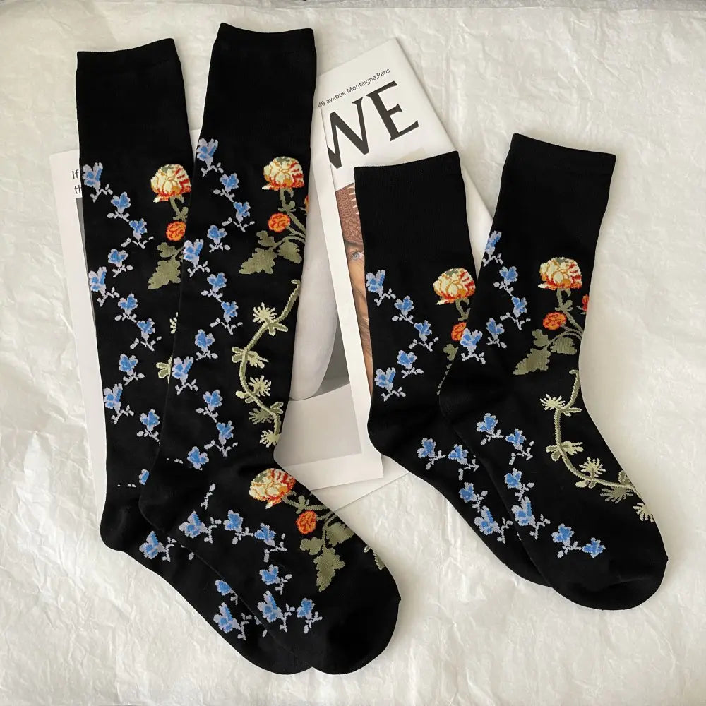 Vintage Women's Personality Black Catwalk Stockings