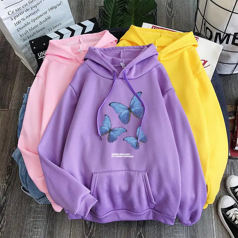 Sudaderas con capucha holgadas de terciopelo plus para hombres y mujeres