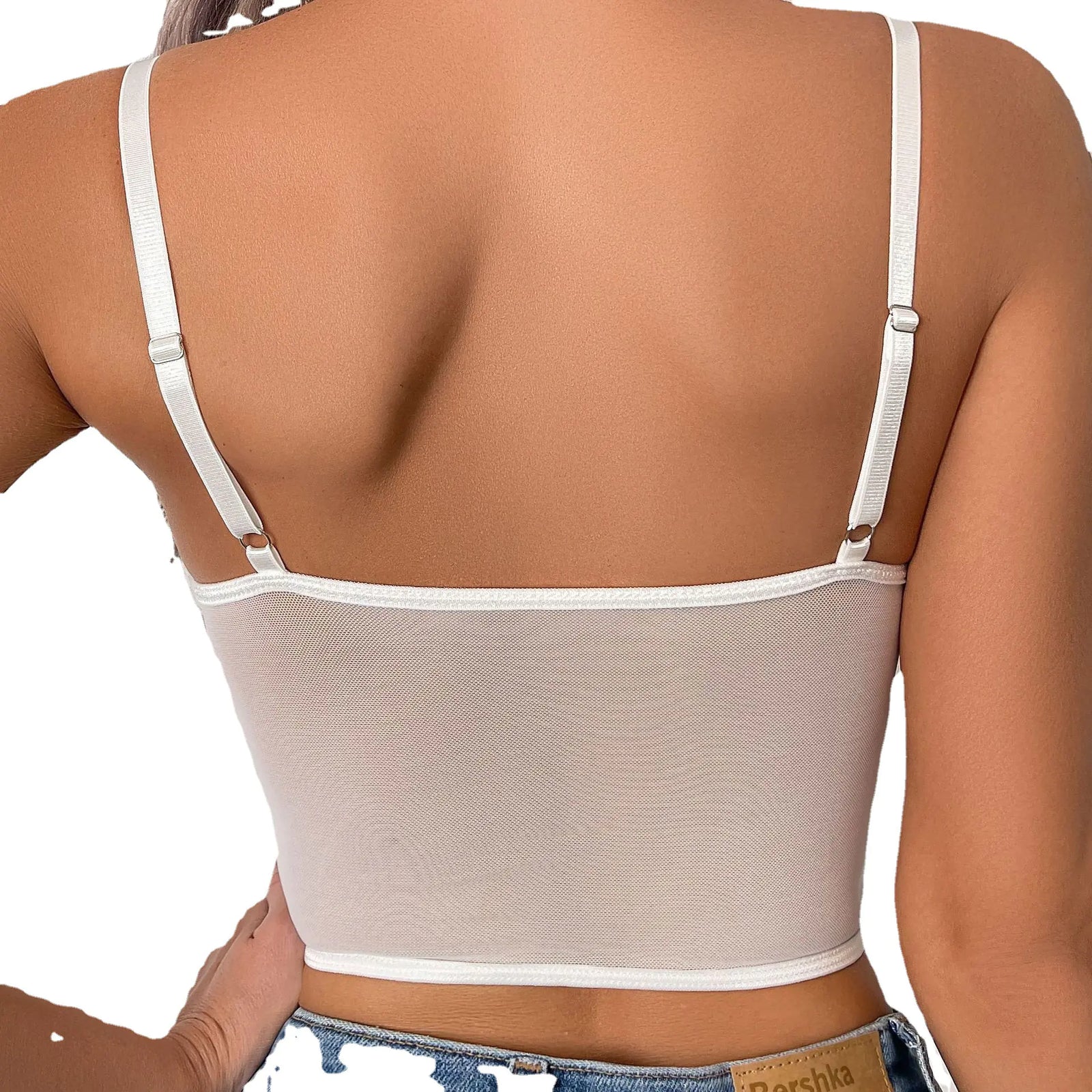 Women's Lace Hollow Thin Cup Tank Top Lingerie