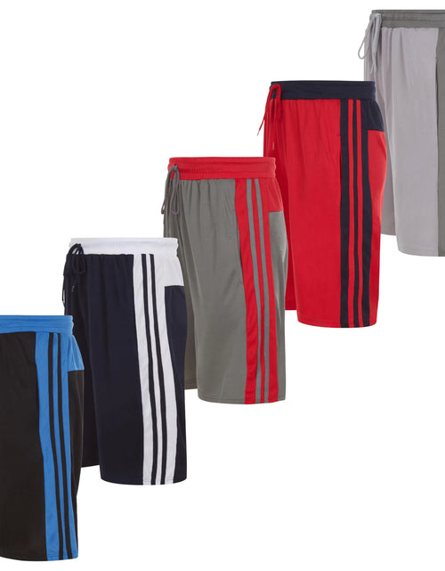 Load image into Gallery viewer, DARESAY Mens Athletic Shorts with Pockets - Dry Fit Mens Shorts - Active Workout &amp; Sports Shorts for Men (5 Pack)

