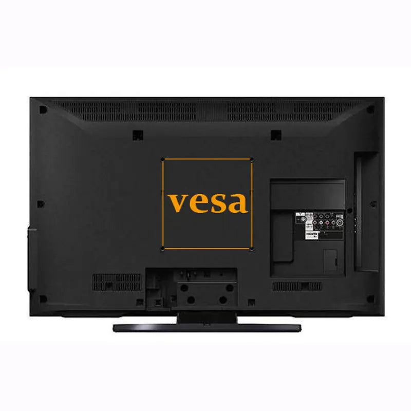 Mueble de TV negro con soporte de pared