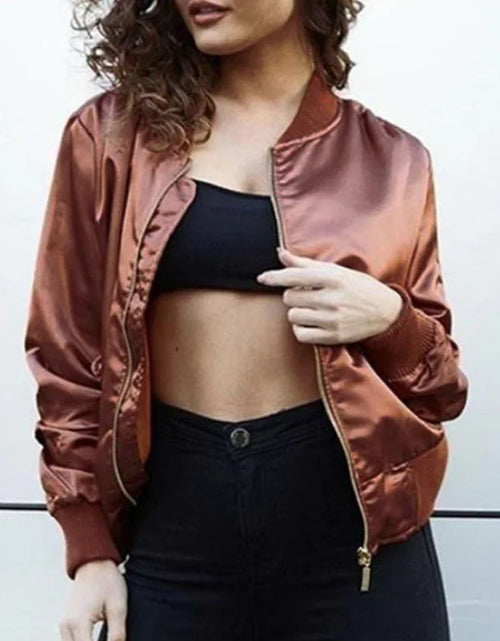 Load image into Gallery viewer, Women&#39;s Casual Baseball Jacket
